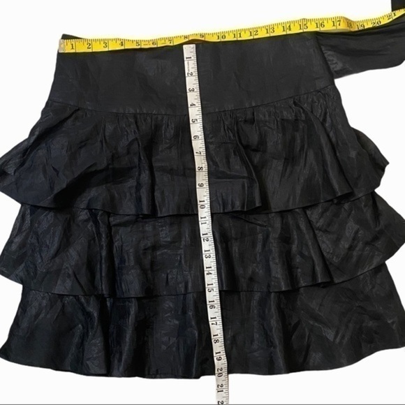 Club Monaco black organza tiered ruffle skirt Size 4 - Picture 8 of 9